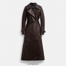 Coach γυναίκες διπλό δερμάτινο αυλάκι καστανός LBZ422455 Coach Τσαντεσ