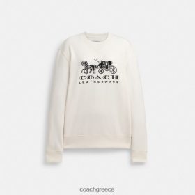 Coach γυναίκες φούτερ με άλογο και άμαξα κιμωλία LBZ422495 Coach Παπουτσια