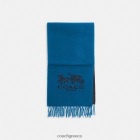 Coach γυναίκες δίχρωμος σιγαστήρας αλόγου και άμαξας από κασμίρ μεσάνυχτα ναυτικό/τζιν LBZ422558 Coach Παπουτσια