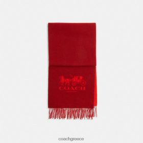 Coach γυναίκες δίχρωμος σιγαστήρας αλόγου και άμαξας από κασμίρ αθλητικό κόκκινο/σμάλτο κόκκινο LBZ422582 Coach Παπουτσια