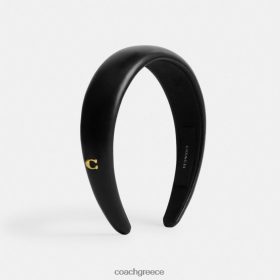 Coach γυναίκες δερμάτινο κεφαλόδεσμο μαύρος LBZ422589 Coach Greece