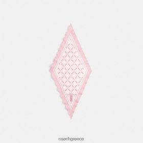 Coach γυναίκες τσαγιού τριαντάφυλλο στάμπα μεταξωτό διαμαντένιο κασκόλ λουλούδι ροζ LBZ422609 Coach Παπουτσια