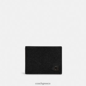 Coach άνδρες λεπτό πορτοφόλι με χαρτονόμισμα μαύρος LBZ422713 Coach Τσαντεσ
