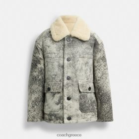 Coach άνδρες παλτό κουβερτούρας μαύρο/γκρι LBZ422760 Coach Greece