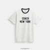 Coach άνδρες μπλουζάκι της Νέας Υόρκης λευκό. LBZ422763 Coach Greece