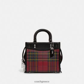 Coach γυναίκες Rogue 20 με καρό στάμπα λχ/κεράσι πολυ LBZ42283 Coach Τσαντεσ