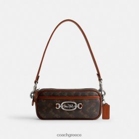 Coach γυναίκες Τσάντα ώμου avery με στάμπα αλόγου και άμαξα b4/τρούφα λειασμένο κεχριμπάρι LBZ422216 Coach Παπουτσια