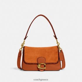 Coach γυναίκες μαλακή τιγρέ τσάντα ώμου με λεπτομέρεια από δέρμα φιδιού b4/καμμένο κεχριμπάρι LBZ422120 Coach Παπουτσια