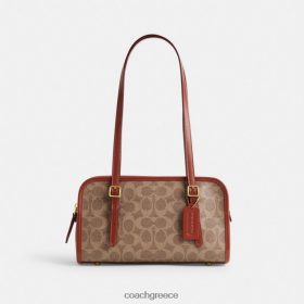 Coach γυναίκες ταλάντευση φερμουάρ σε καμβά υπογραφής b4/ταν σκουριά LBZ422268 Coach Greece