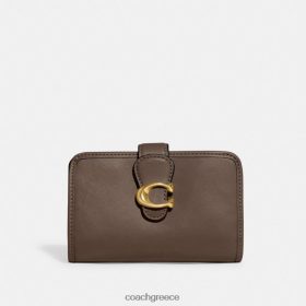 Coach γυναίκες τιγρέ μεσαίο πορτοφόλι b4/σκοτεινή πέτρα LBZ422338 Coach Τσαντεσ