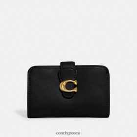 Coach γυναίκες τιγρέ μεσαίο πορτοφόλι b4/μαύρο LBZ422340 Coach Greece