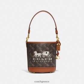 Coach γυναίκες bucket bag dakota 16 με στάμπα αλόγου και άμαξα b4/τρούφα λειασμένο κεχριμπάρι LBZ42218 Coach Παπουτσια