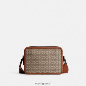 Coach άνδρες charter crossbody 24 σε ζακάρ micro signature κακάο/καμμένο κεχριμπάρι LBZ422663 Coach Παπουτσια
