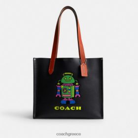 Coach άνδρες cosmic πούλμαν ρελέ tote 34 με ρομπότ μαύρο multi. LBZ422632 Coach Τσαντεσ