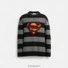 Coach άνδρες προπονητής | dc superman oversized πουλόβερ μαύρο/γκρι LBZ422775 Coach Greece