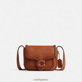 Coach γυναίκες τιγρέ messenger 19 με πλεξούδα b4/καμμένο κεχριμπάρι LBZ422125 Coach Τσαντεσ