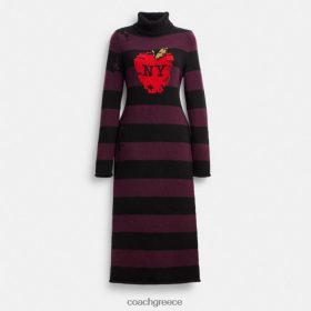 Coach γυναίκες φόρεμα με ταλαιπωρημένο πουλόβερ της Νέας Υόρκης μαύρο multi. LBZ422489 Coach Παπουτσια