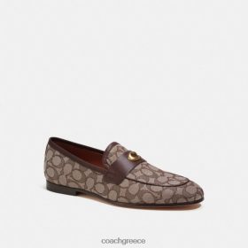 Coach άνδρες γλυπτό signature loafer σε signature ζακάρ δρυς LBZ422732 Coach Παπουτσια
