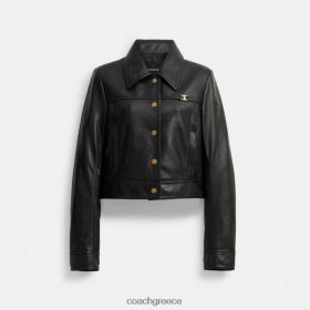 Coach γυναίκες snap μπροστινό συρρικνωμένο σακάκι μαύρος LBZ422446 Coach Τσαντεσ