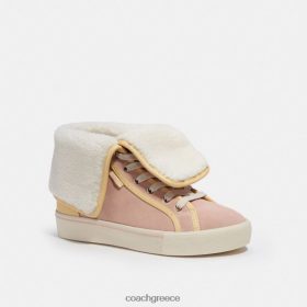 Coach γυναίκες sneaker με ψηλή πλατφόρμα με πτυσσόμενη σόλα κρέμα βανίλιας/απαλό ρουζ LBZ422428 Coach Τσαντεσ