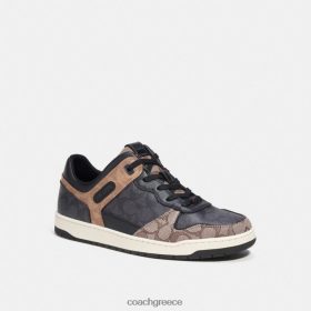 Coach άνδρες sneaker c201 σε καμβά με υπογραφή μαύρο / σφενδάμι LBZ422742 Coach Greece