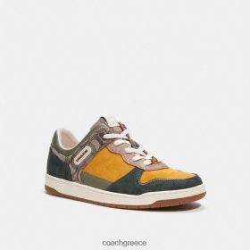 Coach άνδρες sneaker c201 από ανάμεικτο ύφασμα δρυς/νεραγκούλα/πράσινη αμαζόνα LBZ422746 Coach Τσαντεσ
